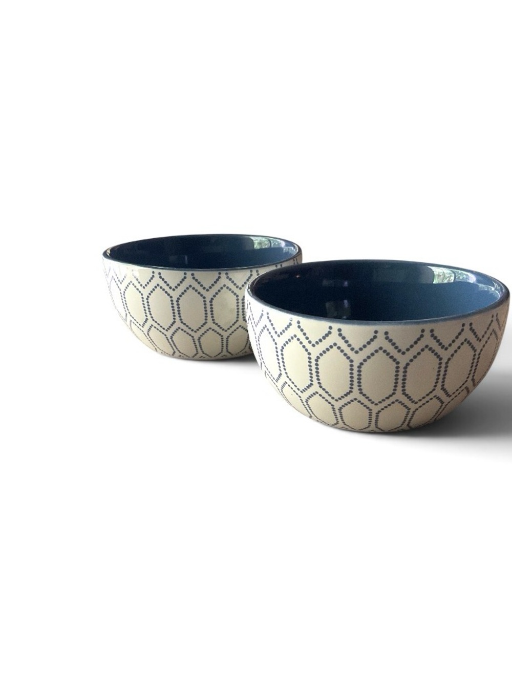 Threshold target  - dipping bowls pair honeycomb stoneware
